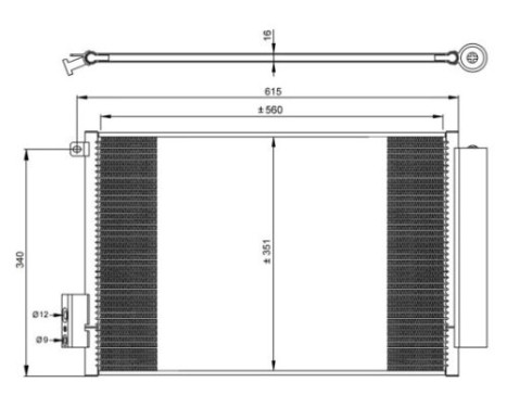 Condenser, air conditioning EASY FIT 350065 NRF, Image 5