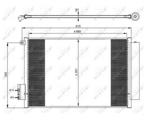 Condenser, air conditioning EASY FIT 350065 NRF, Image 6