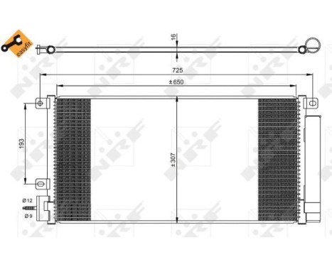 Condenser, air conditioning EASY FIT 350067 NRF, Image 2