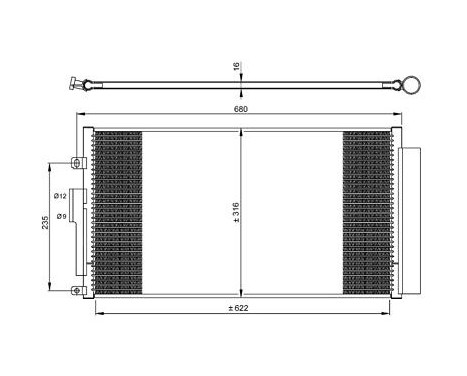 Condenser, air conditioning EASY FIT 350071 NRF, Image 2
