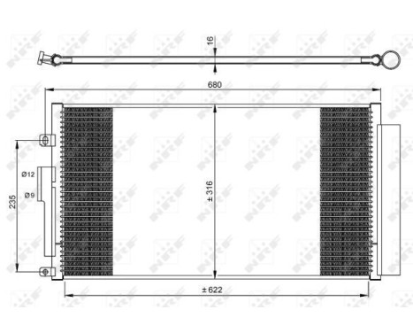 Condenser, air conditioning EASY FIT 350071 NRF, Image 3