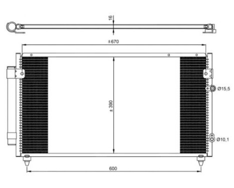 Condenser, air conditioning EASY FIT 350072 NRF