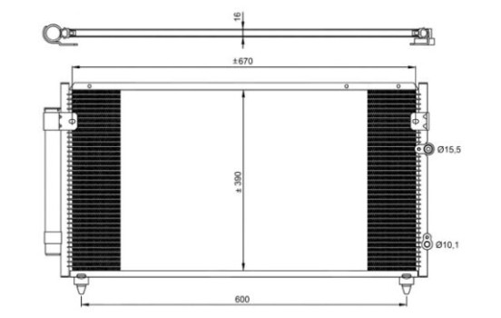 Condenser, air conditioning EASY FIT 350072 NRF