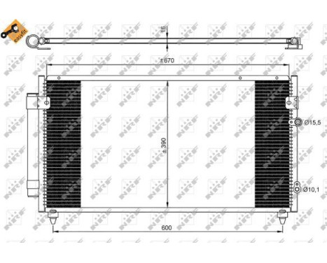 Condenser, air conditioning EASY FIT 350072 NRF, Image 3