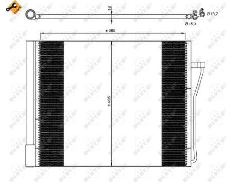 Condenser, air conditioning EASY FIT 350077 NRF, Image 4