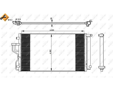 Condenser, air conditioning EASY FIT 350078 NRF, Image 6