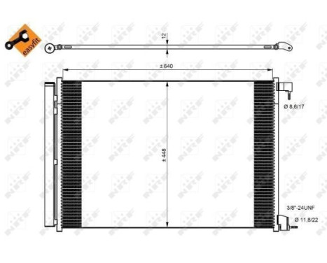 Condenser, air conditioning EASY FIT 350082 NRF, Image 2