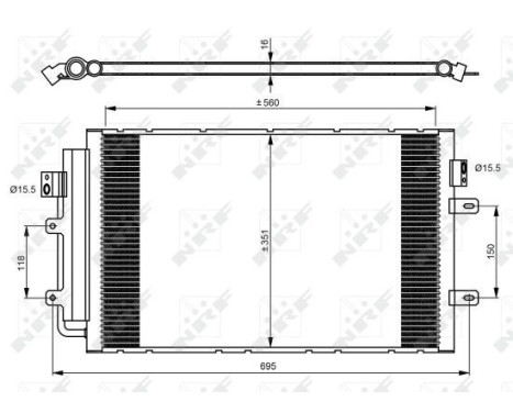 Condenser, air conditioning EASY FIT 350083 NRF, Image 2