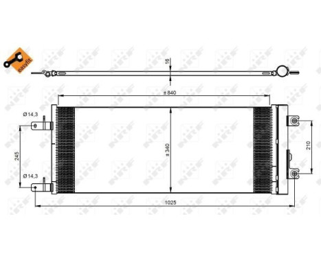 Condenser, air conditioning EASY FIT 350085 NRF, Image 7