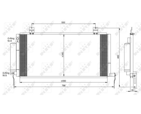 Condenser, air conditioning EASY FIT 350096 NRF, Image 2