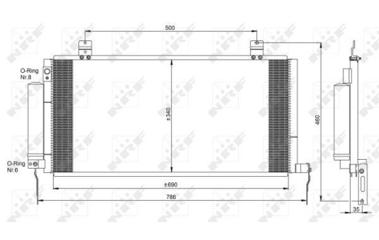 Condenser, air conditioning EASY FIT 350096 NRF, Image 2