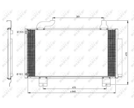 Condenser, air conditioning EASY FIT 350097 NRF, Image 2