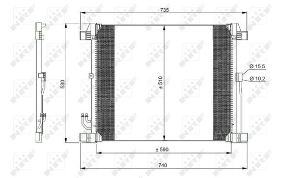 Condenser, air conditioning EASY FIT 350099 NRF, Image 2