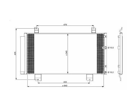 Condenser, air conditioning EASY FIT 350100 NRF, Image 2