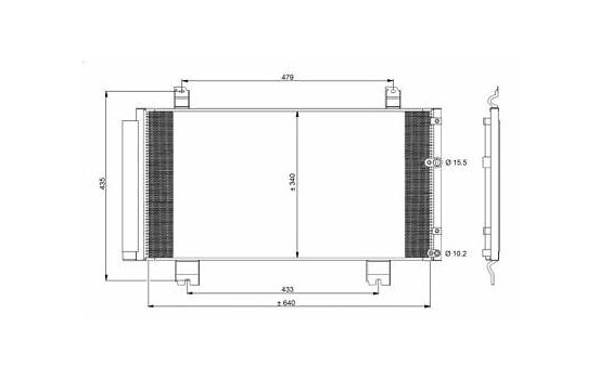 Condenser, air conditioning EASY FIT 350100 NRF, Image 2