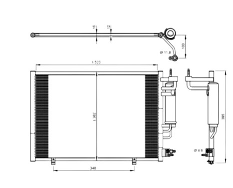 Condenser, air conditioning EASY FIT 350205 NRF, Image 2