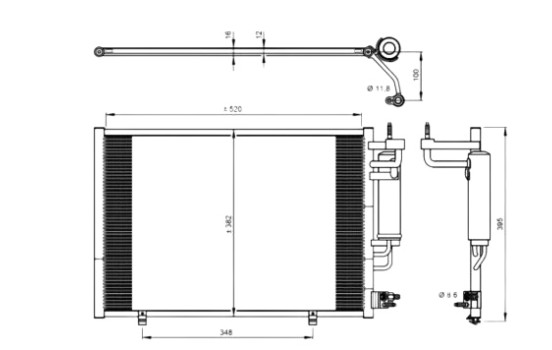 Condenser, air conditioning EASY FIT 350205 NRF, Image 2