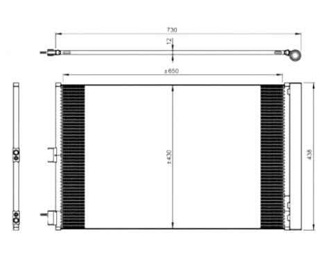 Condenser, air conditioning EASY FIT 350206 NRF, Image 3