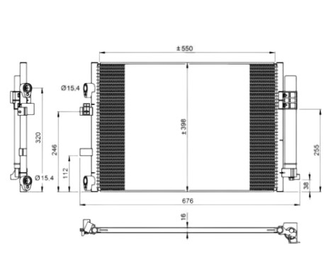Condenser, air conditioning EASY FIT 350209 NRF, Image 3