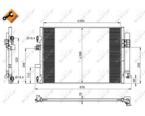 Condenser, air conditioning EASY FIT 350209 NRF, Image 4