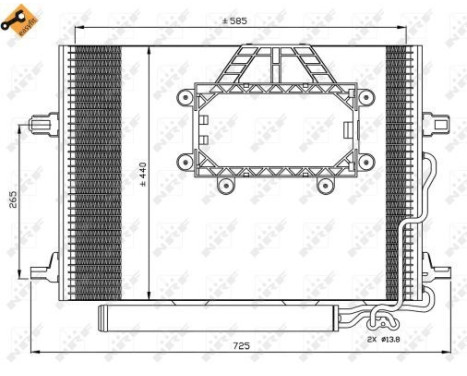 Condenser, air conditioning EASY FIT 350211 NRF, Image 2