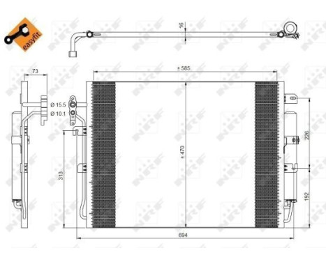 Condenser, air conditioning EASY FIT 350217 NRF, Image 7