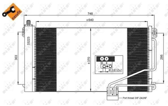 Condenser, air conditioning EASY FIT 350219 NRF, Image 2