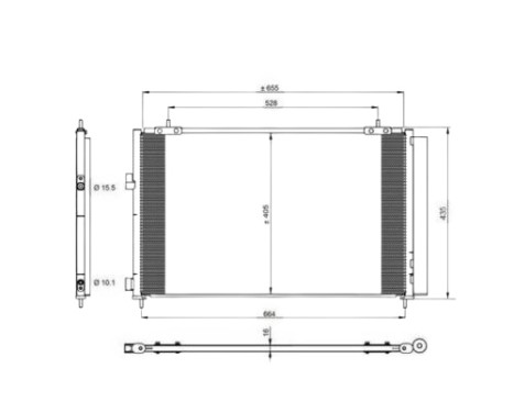 Condenser, air conditioning EASY FIT 350222 NRF, Image 2
