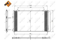 Condenser, air conditioning EASY FIT 350222 NRF