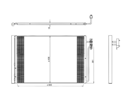 Condenser, air conditioning EASY FIT 350224 NRF, Image 2