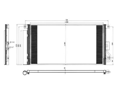 Condenser, air conditioning EASY FIT 350227 NRF, Image 2