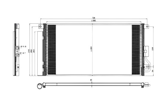 Condenser, air conditioning EASY FIT 350227 NRF, Image 2