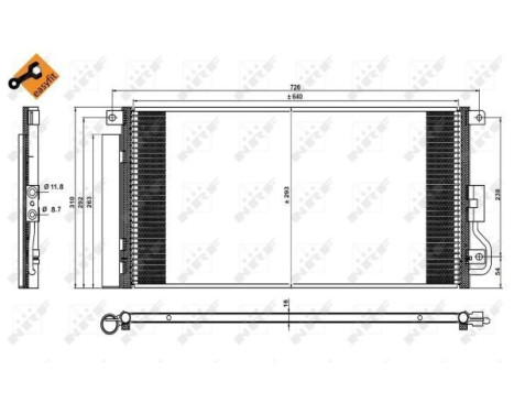 Condenser, air conditioning EASY FIT 350227 NRF