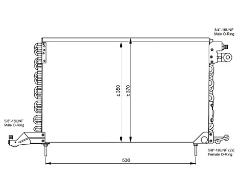 Condenser, air conditioning EASY FIT 35027 NRF