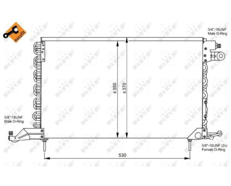 Condenser, air conditioning EASY FIT 35027 NRF, Image 6