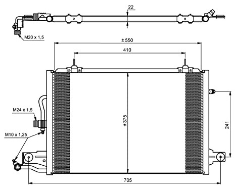 Condenser, air conditioning EASY FIT 35031 NRF, Image 6