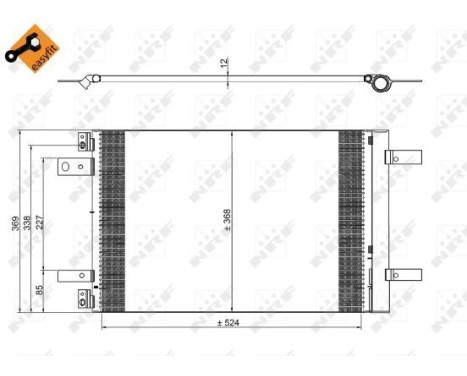 Condenser, air conditioning EASY FIT 350323 NRF, Image 2