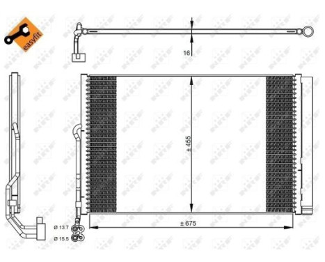 Condenser, air conditioning EASY FIT 350324 NRF, Image 6