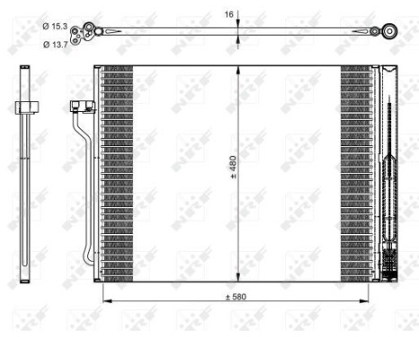 Condenser, air conditioning EASY FIT 350325 NRF, Image 3