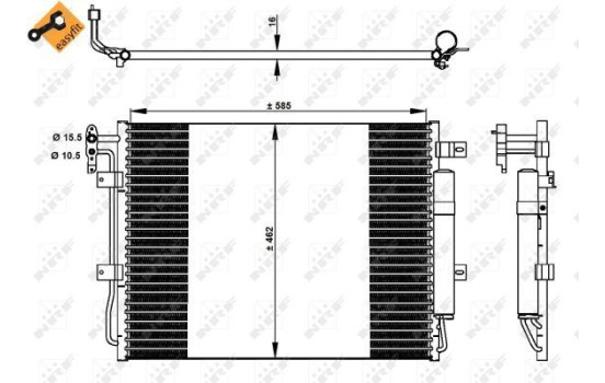 Condenser, air conditioning EASY FIT 350330 NRF, Image 5
