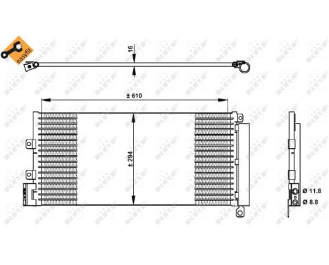 Condenser, air conditioning EASY FIT 350332 NRF, Image 6