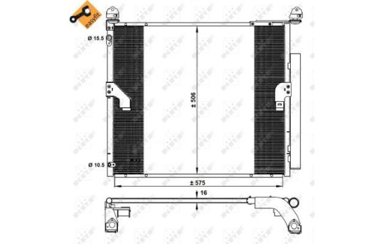 Condenser, air conditioning EASY FIT 350335 NRF