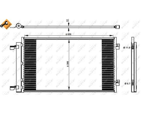 Condenser, air conditioning EASY FIT 350339 NRF, Image 3