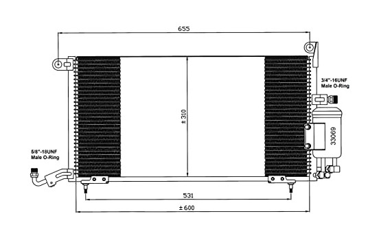 Condenser, air conditioning EASY FIT 35035 NRF