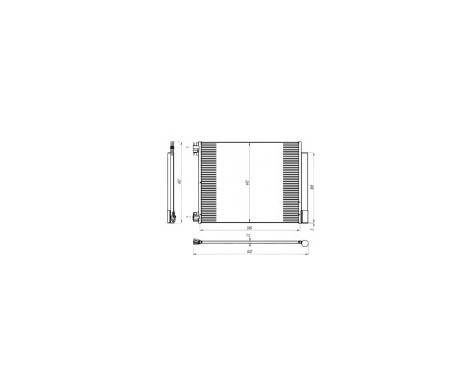 Condenser, air conditioning EASY FIT 350393 NRF, Image 3