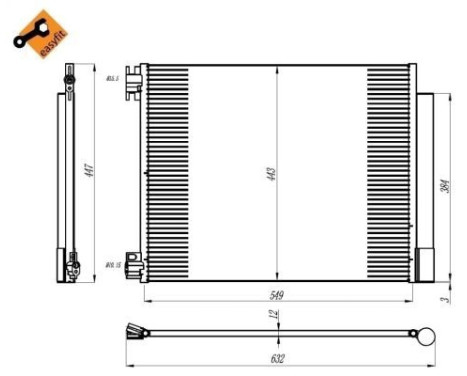 Condenser, air conditioning EASY FIT 350393 NRF, Image 9