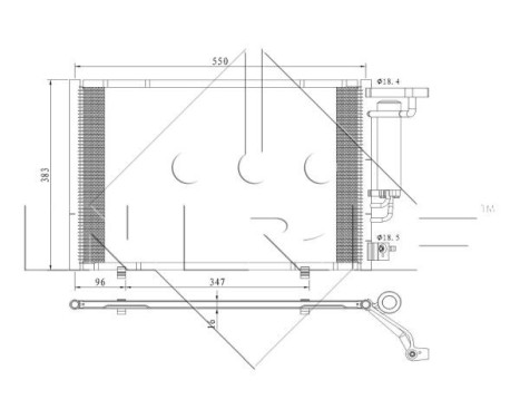 Condenser, air conditioning EASY FIT 350396 NRF, Image 2