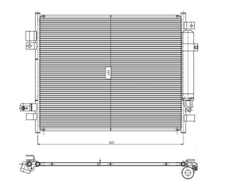 Condenser, air conditioning EASY FIT 350418 NRF, Image 4