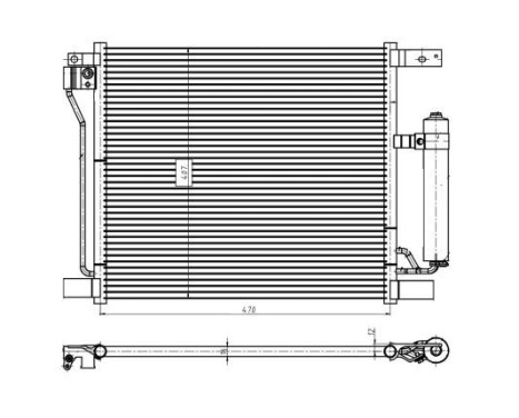 Condenser, air conditioning EASY FIT 350422 NRF, Image 2