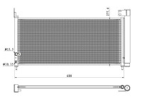 Condenser, air conditioning EASY FIT 350423 NRF